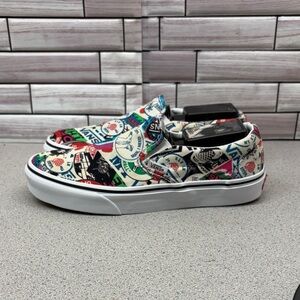 Vans Classic Slip-On ‘Sticker Mash Up ‘ Multi clr Print Unisex 6.5 Men’s/8 women